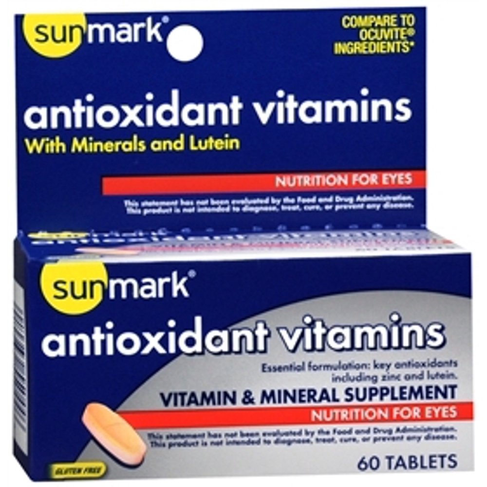 Sunmark Antioxidant Vitamin & Mineral Eye Nutrition Supplement Tablets