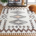 thumbnail image 2 of SAFAVIEH Moroccan Tassel Frank Southwestern Area Rug, Ivory/Orange, 4'5" x 6'5", 2 of 8