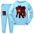 thumbnail image 1 of Conjunto de pijama de Halloween para niños y niñas, ropa de dormir de inodoro Skibidi, Pijamas de Navidad, primavera y otoño, 1 of 4