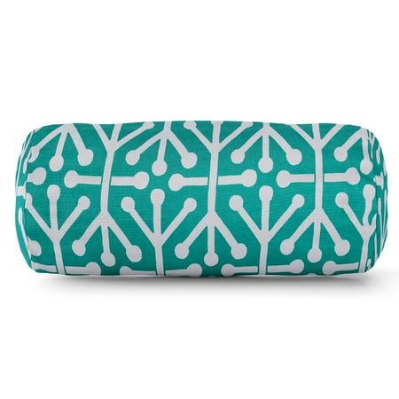 Orange Bolster Pillow Majestic Home Goods Indoor Outdoor Pacific Aruba Round Bolster Decorative Throw Pillow 18.5 in L x 8 in W x 8 in H ()