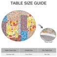 thumbnail image 6 of Pioneer Flower Floral Print Pattern Round Fitted Tablecloth with Elastic Edge,Dining Table Cover Waterproof,Outdoor Round Tablecloth for Camping,Dining,Indoor and Outdoor, 6 of 7