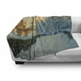 thumbnail image 3 of Winter Soft Flannel Fleece Blanket, Central Park Winter Skyscrapers and Snow Bow Bridge Manhattan New York, Cozy Plush for Indoor and Outdoor Use, 50" x 60", Orange White Olive Green, by Ambesonne, 3 of 6