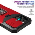 thumbnail image 3 of TECH CIRCLE Phone Case For iPhone 16 Pro,Sliding Camera Protector Silicone Plastic Composite Case Shockproof Drop Proof Rugged Kickstand Card Holder Cover for Apple iPhone 16 Pro 2024,Red, 3 of 7