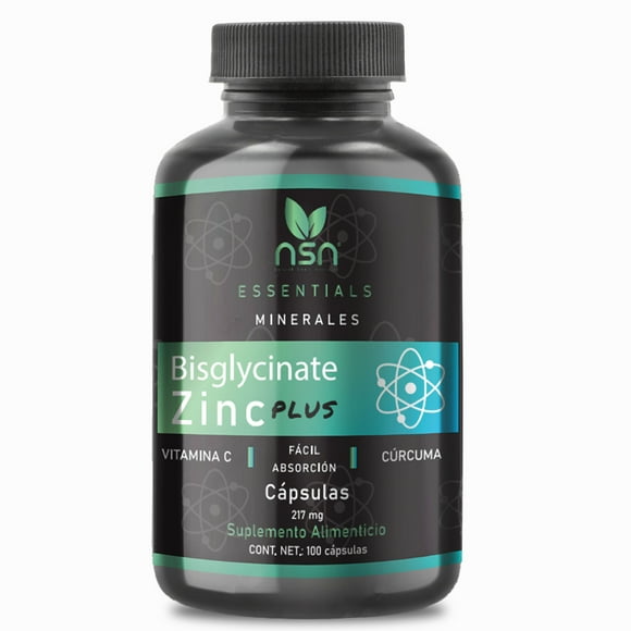 Bisglicinato de Zinc Natural Smart Nutrition con Cúrcuma y vitamina C
