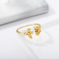 thumbnail image 3 of Unisex Adjustable Butterfly Ring Copper Electroplated Insect Jewelry Nature Inspired Bee Ring For Women Jewelry, 3 of 5