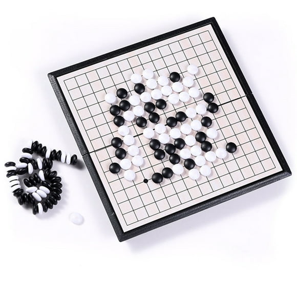 Go Chess Set Magnetic Foldable Interactive Travel Go Board Game Chinese Go Game