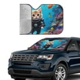 thumbnail image 4 of Bingfone Underwater Diving Cat Car Windshield Sun Shade Protector Keep Your Vehicle Cool Sun Shield Visor Cover Foldable for Car Truck SUV-Medium, 4 of 8
