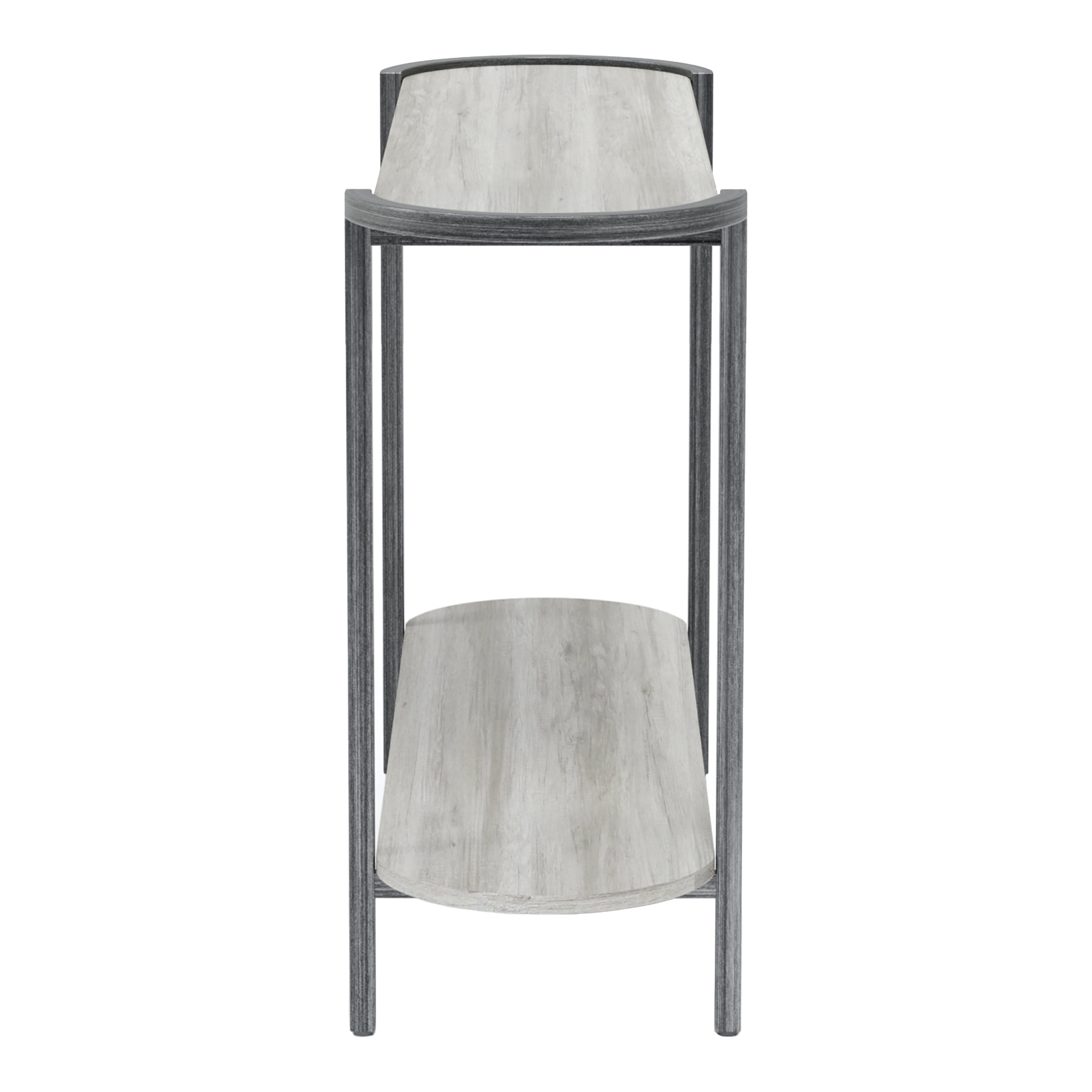 Rowland 1-Shelf Metal Console Table, Light Gray