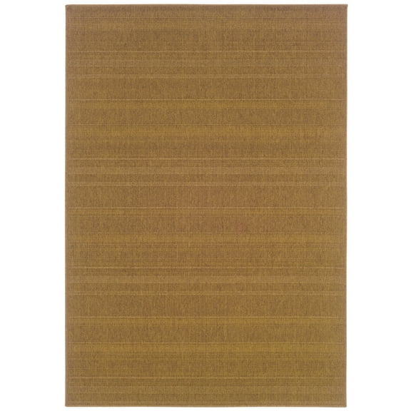 Moretti Bali Indoor/Outdoor Area Rug 781N7 Outdoor Tan Lines Stripes 5' 3" x 7' 6" Rectangle