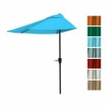 thumbnail image 3 of Pure Garden 50-LG1054 Half Round Patio Umbrella with Easy Crank, Terracotta - 10 ft., 3 of 4