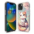 thumbnail image 3 of MUNDAZE Apple iPhone 13 Mini Shockproof Clear Hybrid Protective Phone Case Kawaii Manga Pink Cherry Blossom Cute Cat Cover, 3 of 5