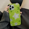 thumbnail image 4 of Green Hollow Stars Pattern Soft  for iPhone Case (Green,iPhone 15 Pro), 4 of 6