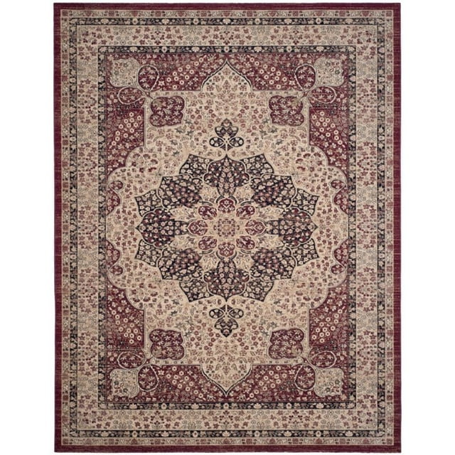 Safavieh Lavar Kerman 3' X 5' Power Loomed Rug in Creme and Red