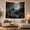 Bats and Castle, variant on Moon Stars Full with Crater Textures Detailed Enclosed, Spooky Gothic for Gothic Decor Fans, Dark Art Decor, Halloween Gift, Tapestry Wall Hanging for Bedroom and Dorm