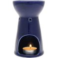 thumbnail image 1 of Oil Burner with Candles, Decorative Ceramic, Blue, 1 of 1