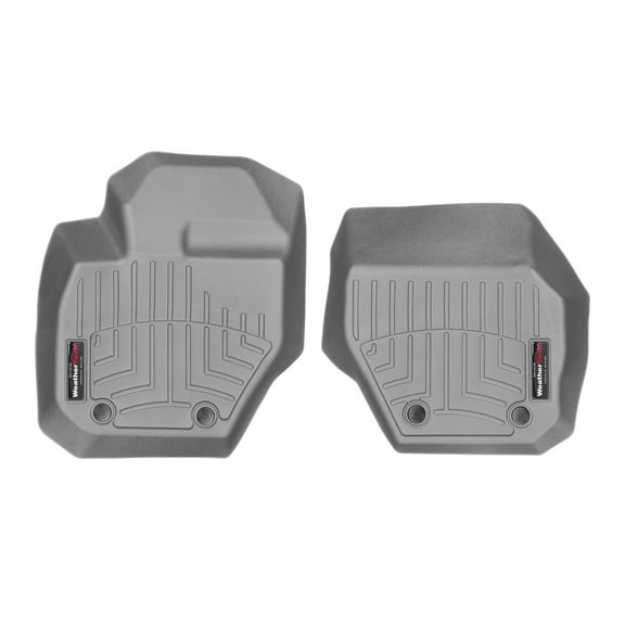 WeatherTech Custom Fit FloorLiners compatible with Volvo S60, V60 Cross Country, V60, S60 Cross Country, XC60 - 1st Row (Driver & Passenger), Grey