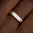 thumbnail image 4 of Elongated baguette Cut Moissanite (Lab Created) And bar Setting Engagement Ring in 925 Sterling Silver for Her - Elegant, Sparkling Jewelry for Special Moments, 4 of 6