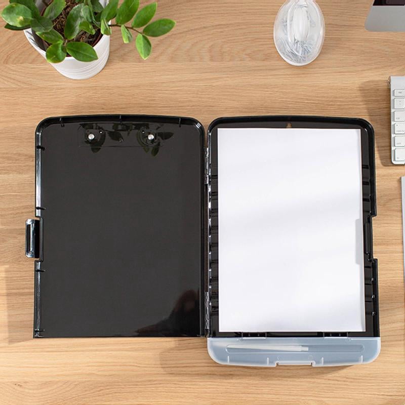 BQBQERT Letter Size Storage Clipboard for Case Drawing Pad for School Utility Industrial Medical Personnel Bla
