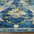 thumbnail image 3 of Ox Bay Ada 6' x 9' Navy Blue Floral Durable Indoor Area Rug, 3 of 10