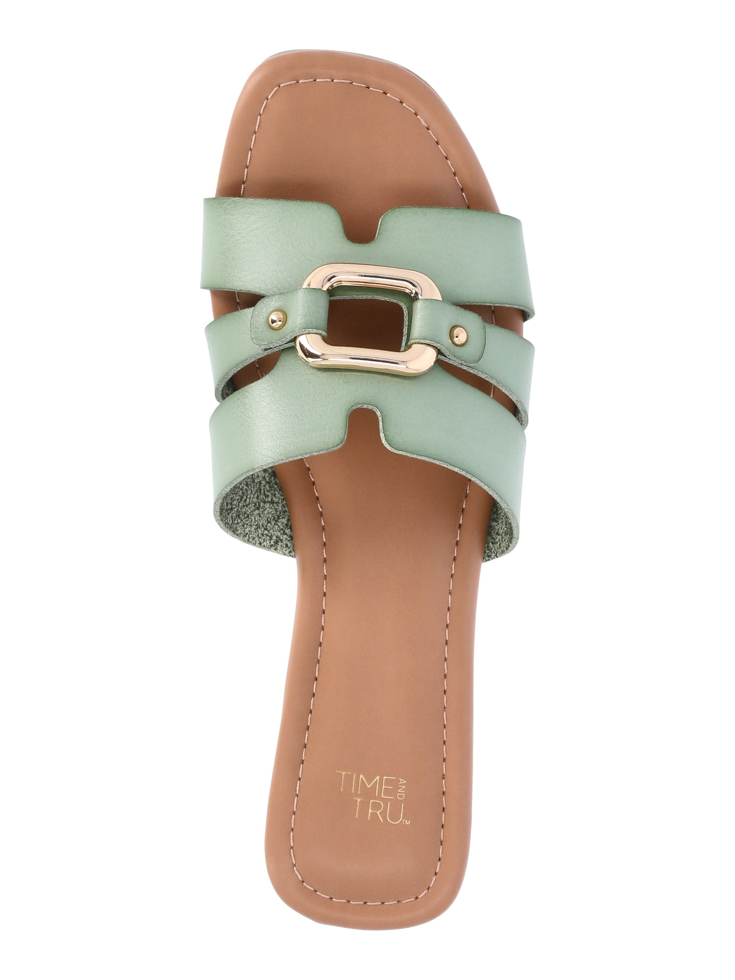 Time and Tru Women's Hardware Slide Sandals