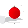 thumbnail image 5 of 4-Count Red Velvet-Feel Shatterproof Christmas Ornaments, 4.5", by Holiday Time, 5 of 5