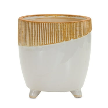 Maykoosh Dual Tone Ceramic Planter 7.75"H