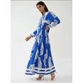 thumbnail image 6 of Printed Long Sleeve Viscose Maxi Dress, 6 of 6