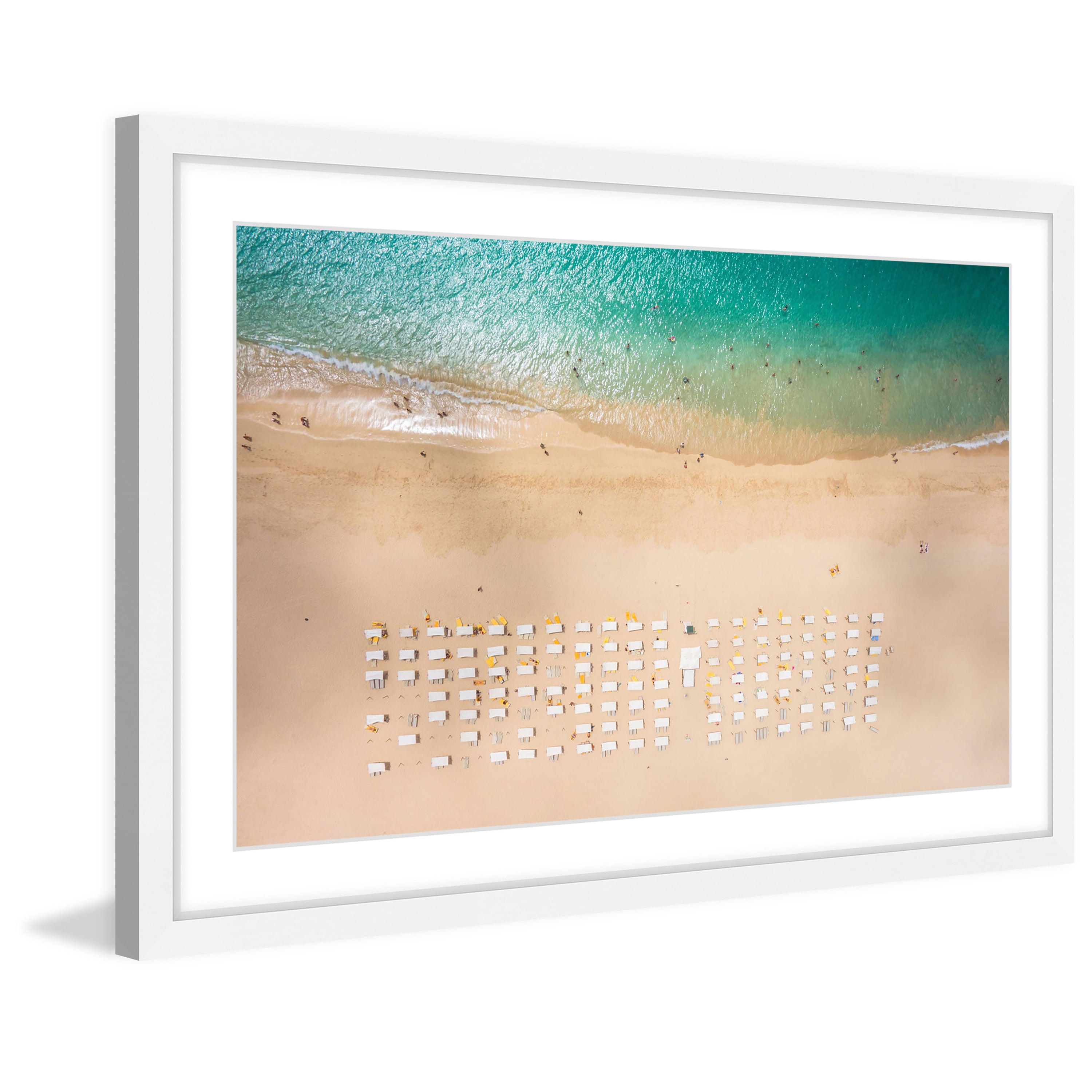 "Beach Goers" Framed Painting Print