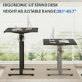 thumbnail image 6 of FLEXISPOT 60"x24" Home Office Height Adjustable Standing Desk with Hooks, Ergonomic Electric 2-Stage Stand Up Computer Desk, Gray and Black, 6 of 8