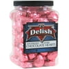 Valentines Raspberry Crme Filled Chocolates Hearts in Pink Foil by It's Delish, 2.5 LB Bulk Jumbo Container - Great Valentines Day Gift - Events Family Parties Anniversary - Kosher Non-Dairy