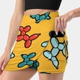 thumbnail image 3 of Balloon Animal Dogs Pattern In Yellow Women's skirt Sport Skort Skirt With Pocket Fashion Korean Style Skirt 4Xl Skirts Balloon, 3 of 7