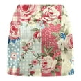 thumbnail image 4 of qelini Womens Skort Plus Size Pockets Elastic Mid Waist Bermuda Skirts Pants Print Casual Resort Wear, 4 of 5