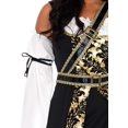 thumbnail image 3 of Leg Avenue Robe pour Femme, Noir/or, 1X / 2X, 3 of 4