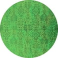 thumbnail image 1 of Ahgly Company Indoor Round Oriental Green Industrial Area Rugs, 3' Round, 1 of 4
