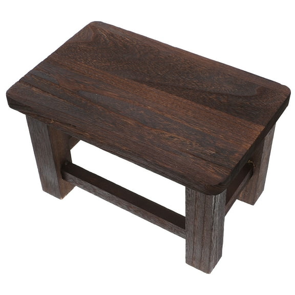 OULII 1Pack Small Wooden Step Stool Compact and Easy to Store for Home and Office Use