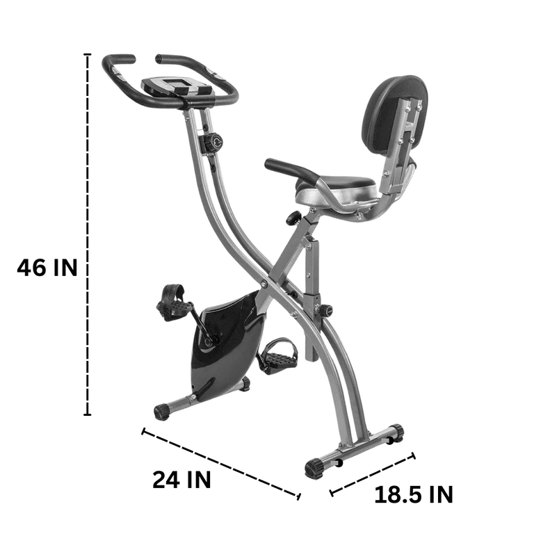 Fitness Folding Stationary Bike: Foldable X Bike with 260 LBS Capacity for  Your Home Gym Recumbent Bicycle - Walmart.com