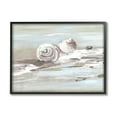thumbnail image 2 of Sally Swatland Still Beach Seashells Brushed Bubbly Shallow Water Waves 14 in x 11 in Framed Painting Art Print, by Stupell Home Décor, 2 of 5