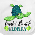 thumbnail image 4 of Inktastic Miami Beach, Florida Happy Sea Turtle Boys or Girls Baby Bib, 4 of 4