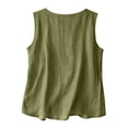 thumbnail image 4 of Garbnen Cotton Linen Tank Tops for Women Fitted Sleeveless V Neck Tops Summer Beach Vacation Breathable Women Tunic Tops, 4 of 4
