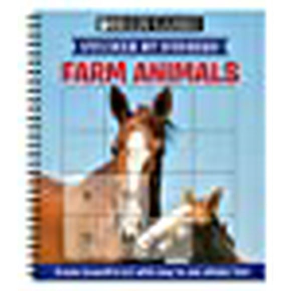 Brain Games - Sticker by Number: Farm Animals (Easy - Square Stickers): Create Beautiful Art With Easy to Use Sticker Fun!