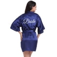 thumbnail image 5 of LYMAYTER Wedding Kimono Robe‌ for Women's Long Satin Rhinestones Bridal Party Bathrobe Dress S-2XL, 5 of 7