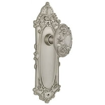 Nostalgic Warehouse Vicvic_Dp_Nk Victorian Solid Brass Dummy Door Knob Set - Nickel