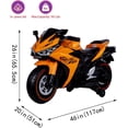 thumbnail image 5 of HNH Kids Motorcycle 2 Seats, Electric Motorbike for Boys & Girls Ages 3-8, Featuring Manual Throttle, Music & Stories USB, Horn LED Lights,Christmas Toy Gifts, 5 of 8