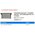 thumbnail image 2 of Turbocharger Intercooler - Compatible with 2015 - 2018 Volkswagen Golf 1.8L 4-Cylinder 2016 2017, 2 of 2