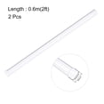 thumbnail image 2 of Unique Bargains 2pcs Clear Rigid PVC Pipe 29/32'(23mm) ID x 1'(25mm) x 2ft 0.04' Wall Round Tube Tubing, 2 of 5