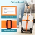 thumbnail image 5 of Pansylife 6 PCS Luggage Straps - Adjustable Suitcase Strap with Buckle TSA Approved Luggage Belt for Flights Traveling Ships - Multicolor, 5 of 7