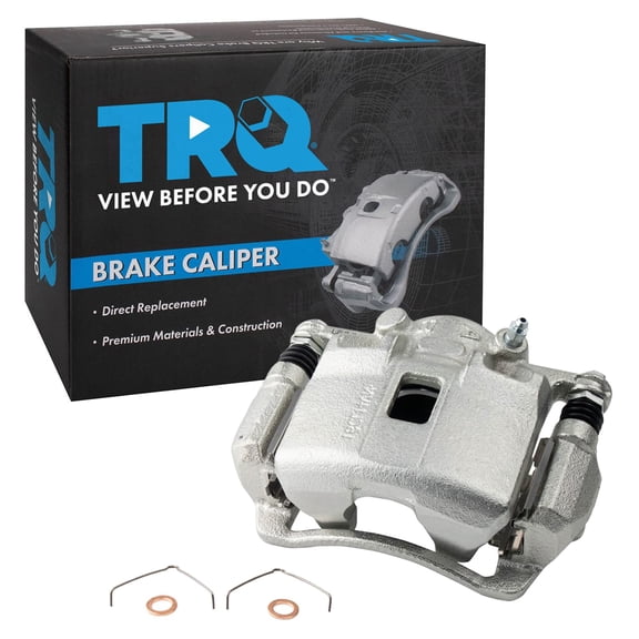 TRQ Front Left Right Brake Caliper w/Bracket Driver Passenger Side Compatible with 2002-2006 Acura RSX 2003-2011 Honda Civic 2007-2008 Fit