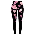 thumbnail image 5 of Gyexs Womens Valentine's Day Leggings Warm Lined Legging Valentines Graphic Loungewear Yoga Pants Plus Size Couple Clothing #07 Black & Size XXL, 5 of 5