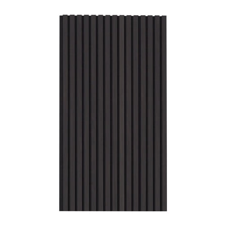 Modern Wood Slat Acoustic Panel 23.6x47.2 Inch - Black Oak Soundproof Wall Art