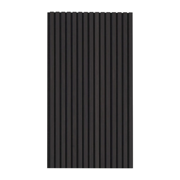 Modern Wood Slat Acoustic Panel 23.6x47.2 Inch - Black Oak Soundproof Wall Art